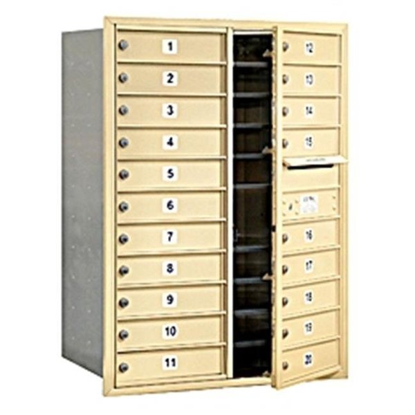 Salsbury Industries Salsbury Industries 3711D-20SFU Mailbox with 20 MB1 Doors in Sandstone - Front Loading USPS Access 3711D-20SFU